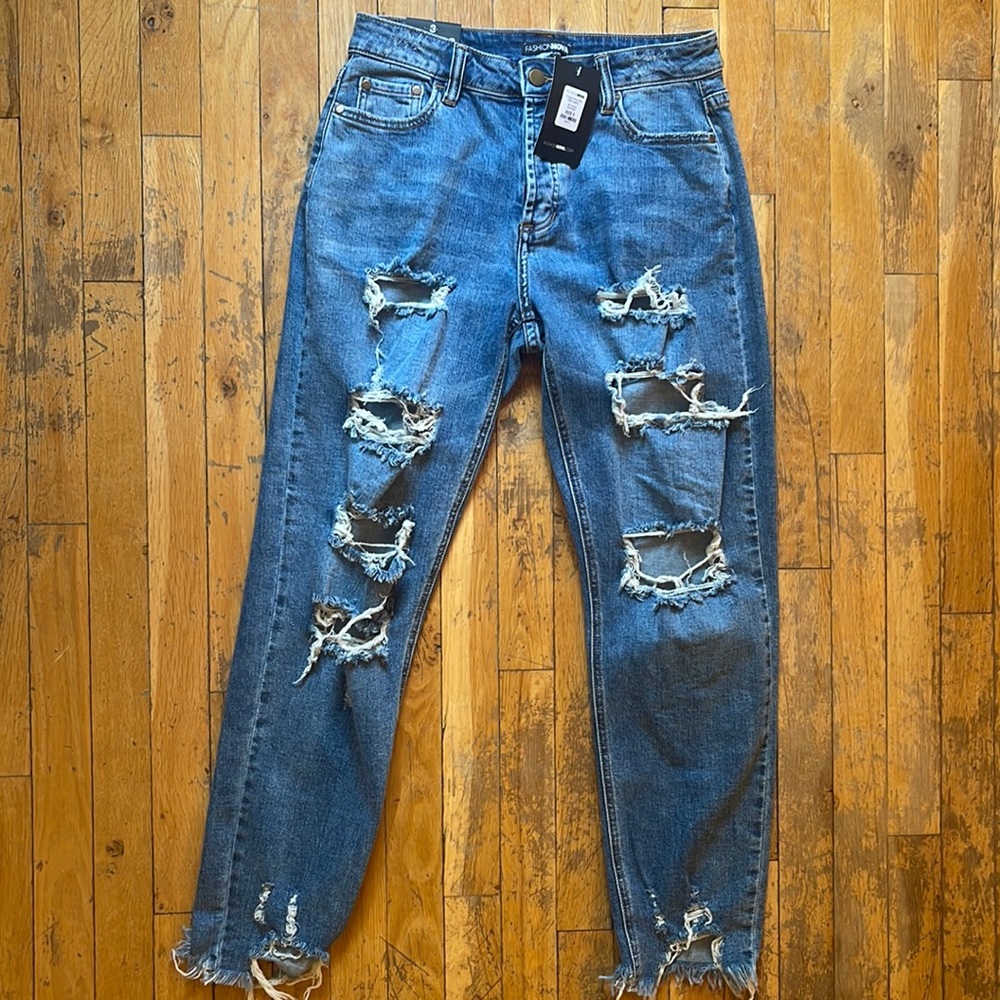 Fashion Nova Mom Denim Dark Wash Women’s Denim Jeans